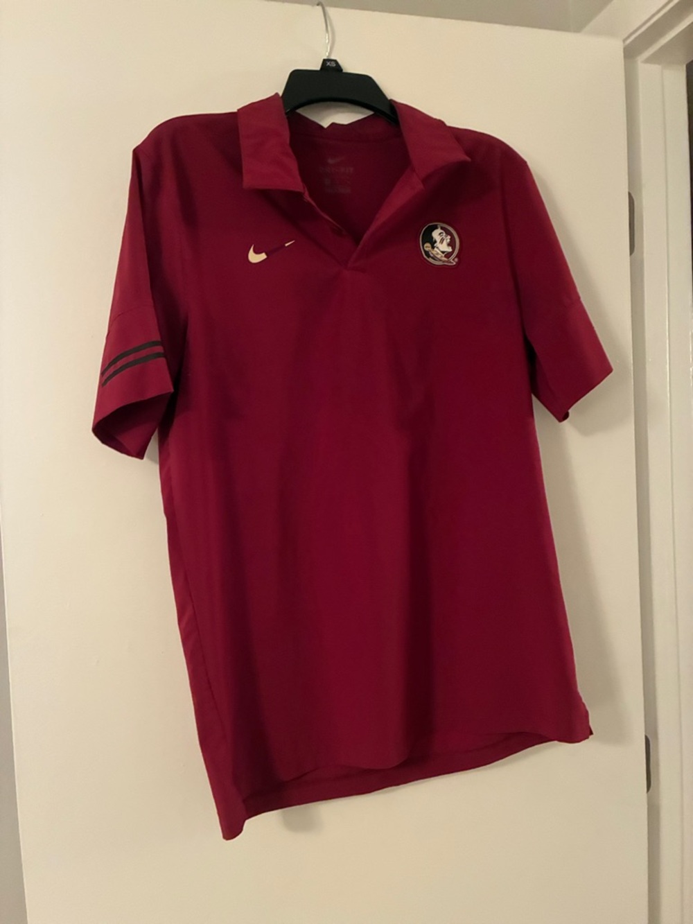 Nike Dri-Fit Maroon Short-Sleeve Polo with FSU Crest